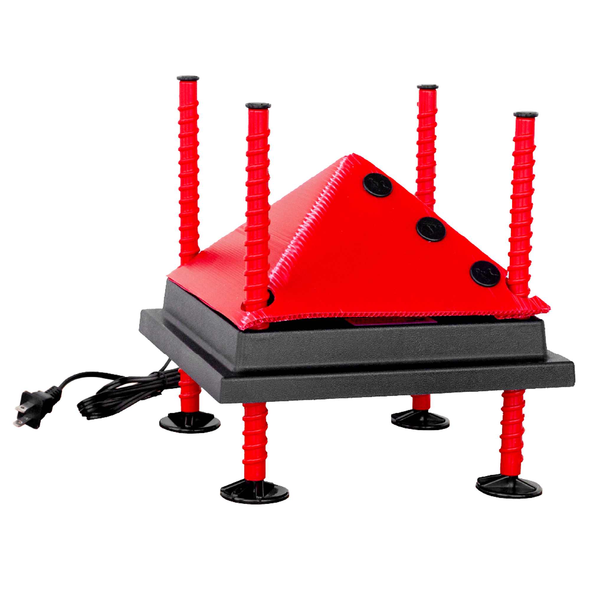 RentACoop, Chick Heating Plate with Folding Cone - 10in.x10in. for up to 15 Chicks, Energy-Efficient and Safer Than Heat Lamps, Model# QK-F57E-QU2B